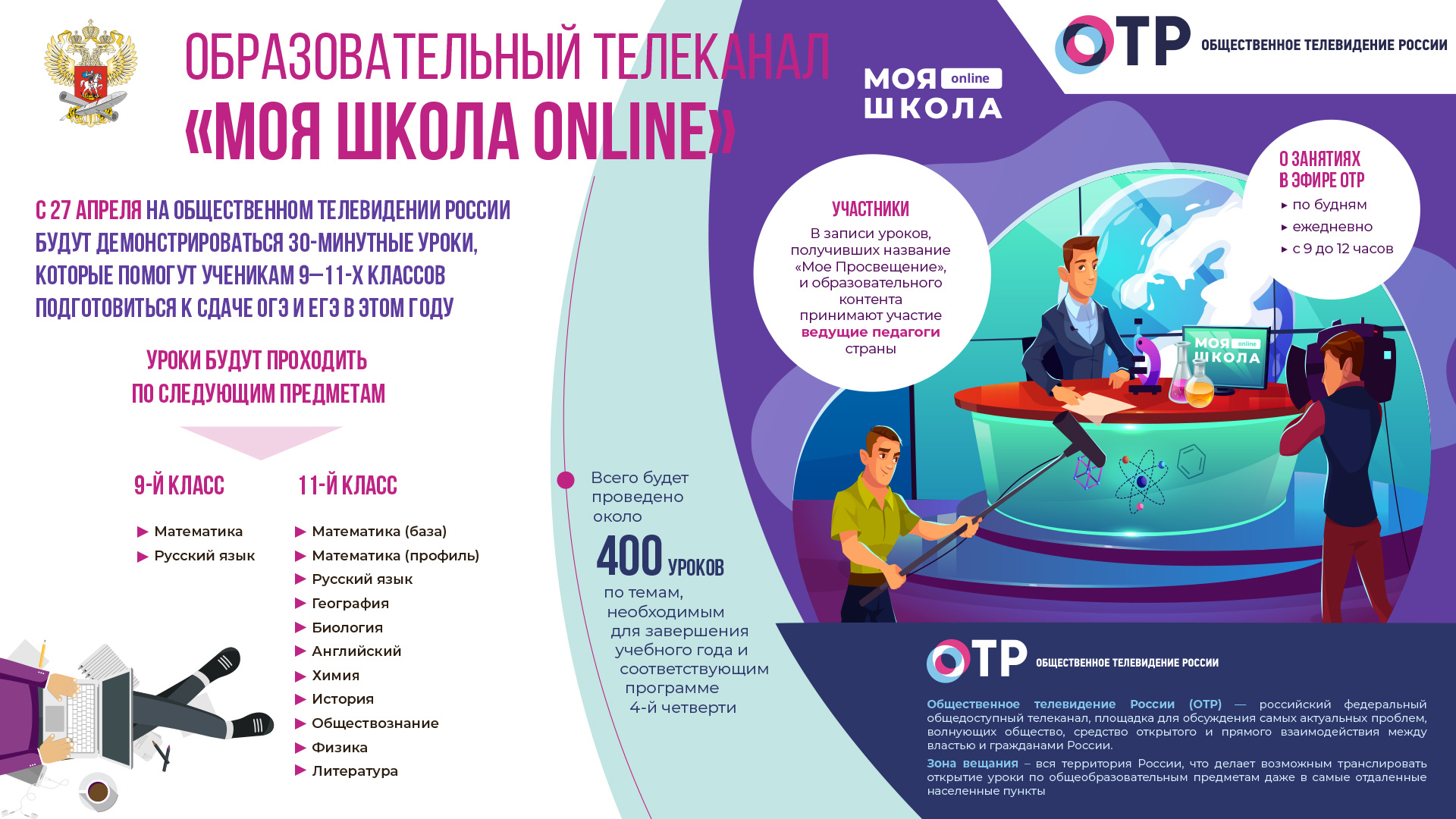 Образовательный проект «МОЯ ШКОЛА online» на Общественном телевидении России (ОТР)
